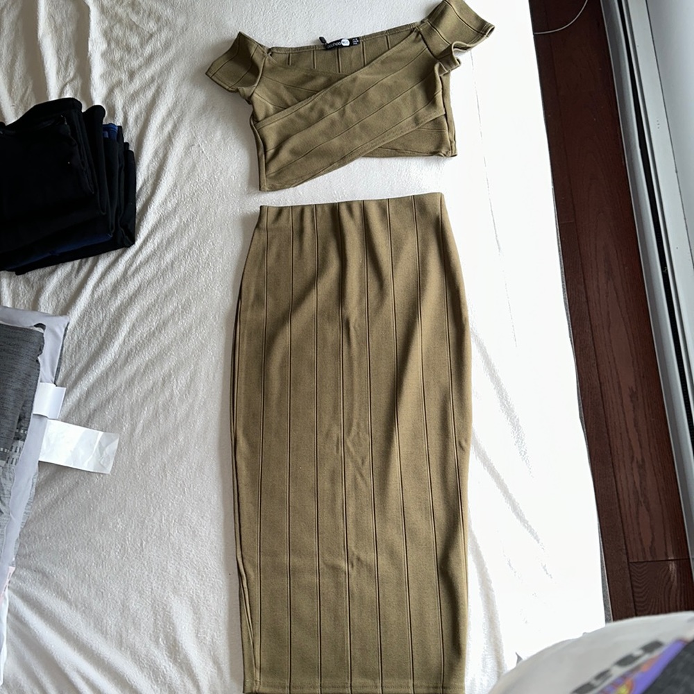 Two piece top and skirt